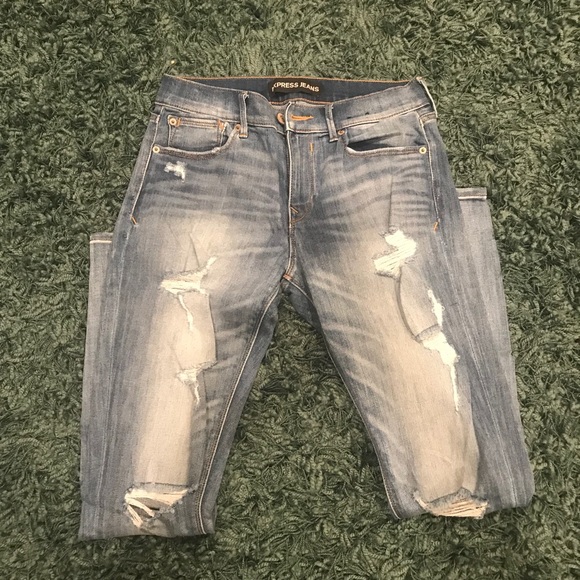 Express Ripped Jeans- Size 6R - Picture 1 of 5
